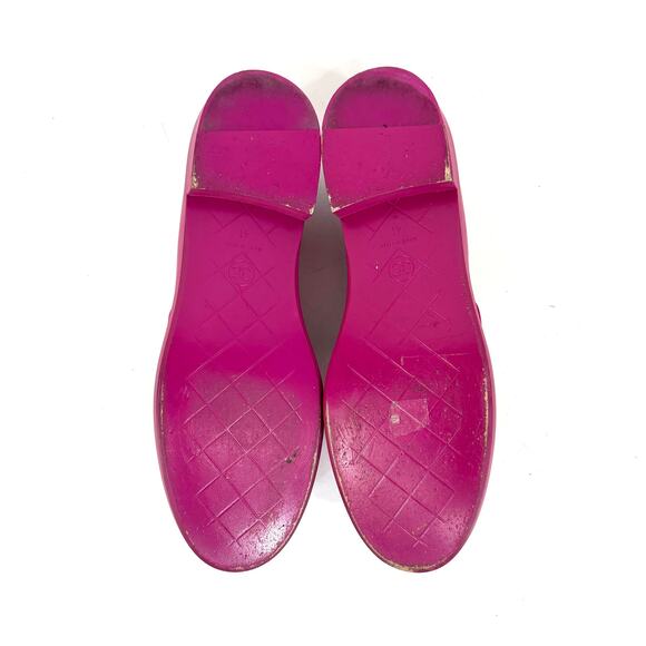 Chanel Quilted Turn-Lock Loafers Fuchsia Pink Gold Tone CC Leather Moccasin 41 - Picture 7 of 9